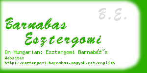 barnabas esztergomi business card